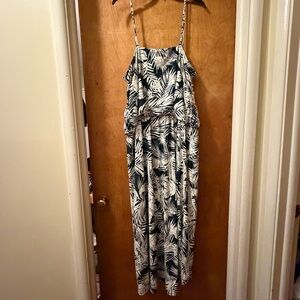Maurices Teal and White LeafPatterned Dress